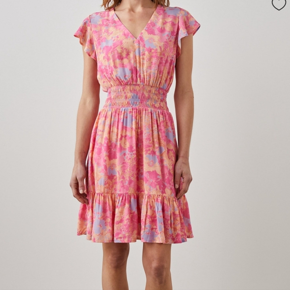 Rails Tara Dress Pink Passion Flower Combo Size Medium Lightweight Girly